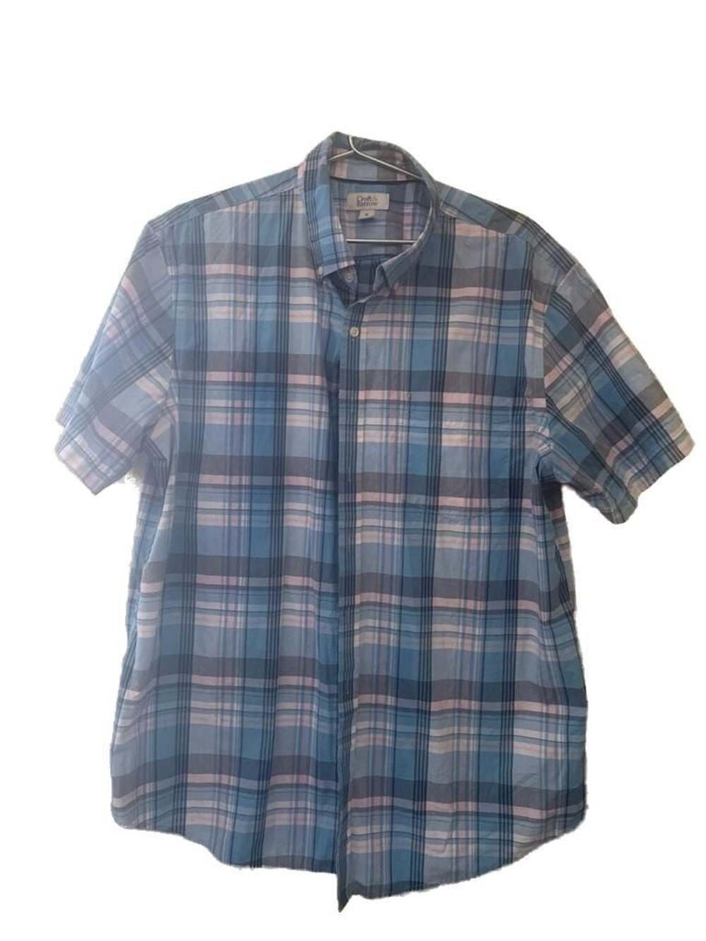 NWTNAUTICA Men XL CLASSIC FIT LINEN BLEND Plaid S/S Button Down Shirt W81247